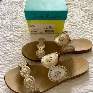 Jack Rogers Lauren gold sandals